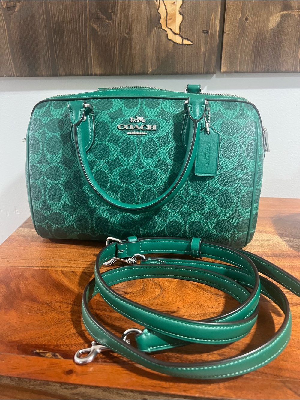 COACH JADE ROWAN SATCHEL IN SIGNATURE CANVAS